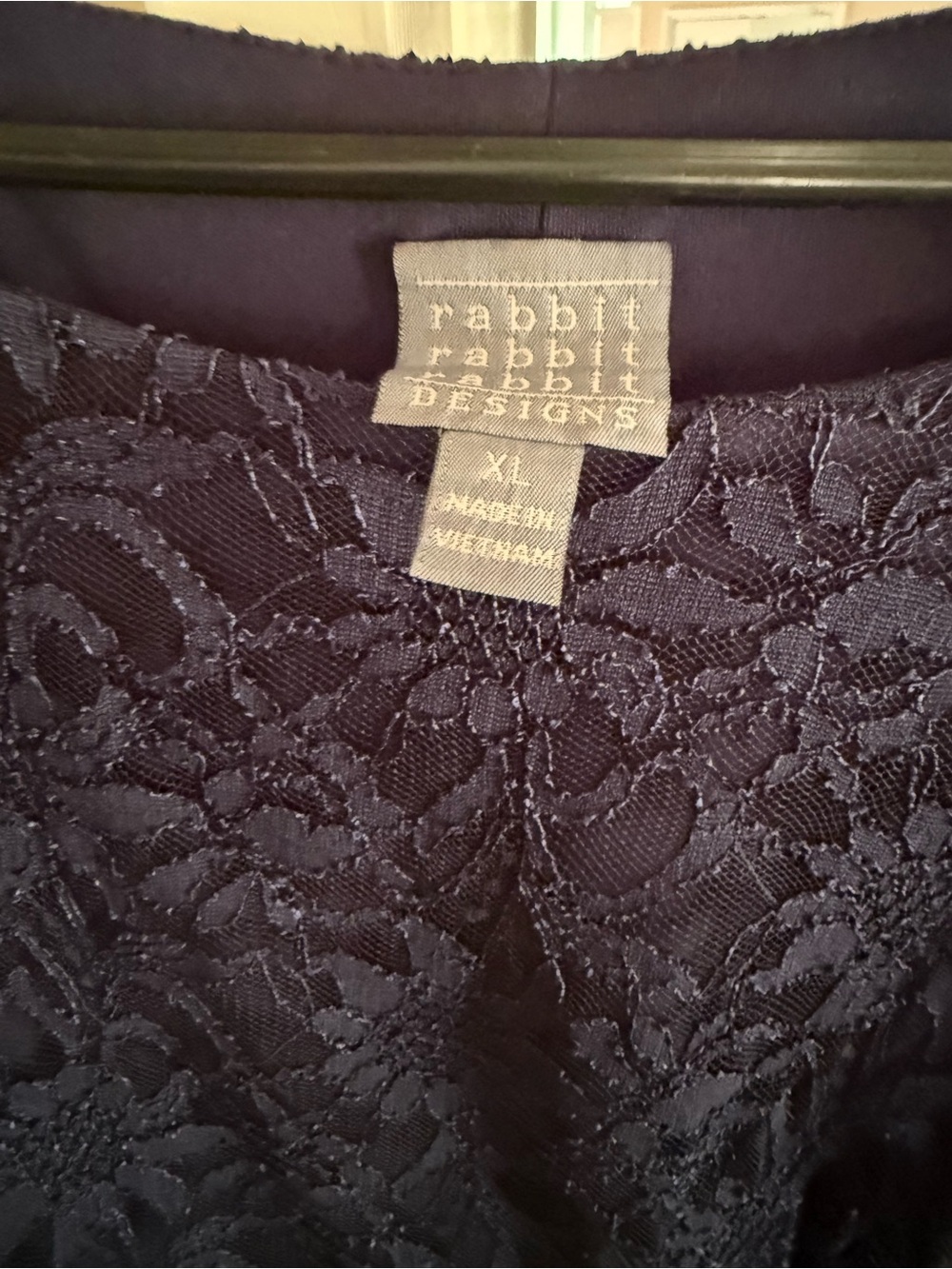 Rabbit Rabbit Rabbit Navy Floral Lace Midi Dress - Picture 2 of 2
